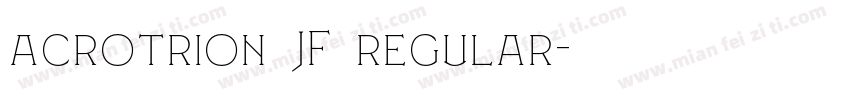 acrotrion JF regular字体转换